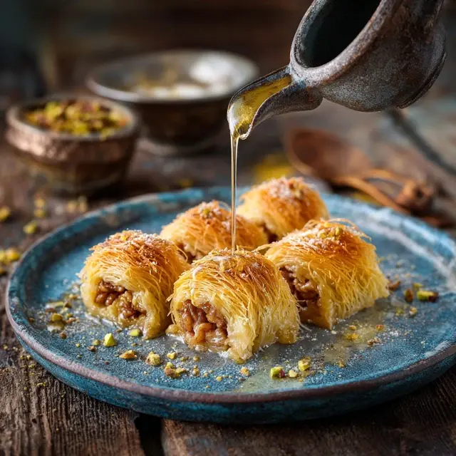 Kataifi Rolls with Walnuts and Cinnamon - A step-by-step recipe for kataifi rolls filled with walnuts and... Kataifi Rolls with Walnuts and Cinnamon - Kataifi Recipes | Laravel