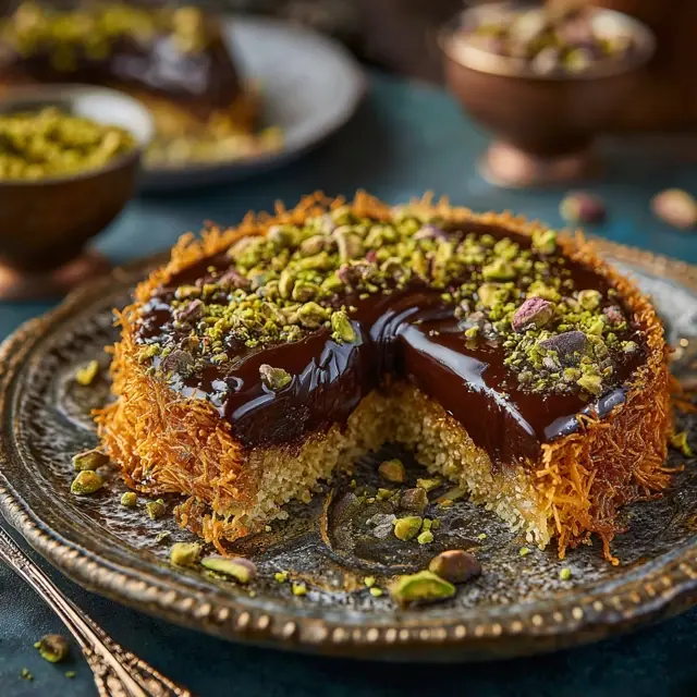 Kataifi Tart with Chocolate Ganache - Kataifi Recipes | Laravel