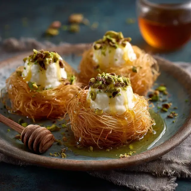 Kataifi with Ricotta and Honey Drizzle - Kataifi Recipes | Laravel