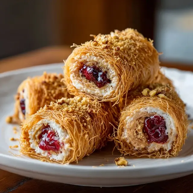 Kataifi Rolls Stuffed with Peanut Butter and Jelly - Modern Kataifi Variations | Laravel