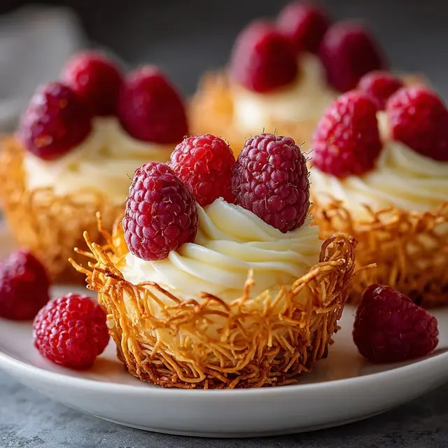 Raspberry Cheesecake Kataifi Tartlets - Modern Kataifi Variations | Laravel
