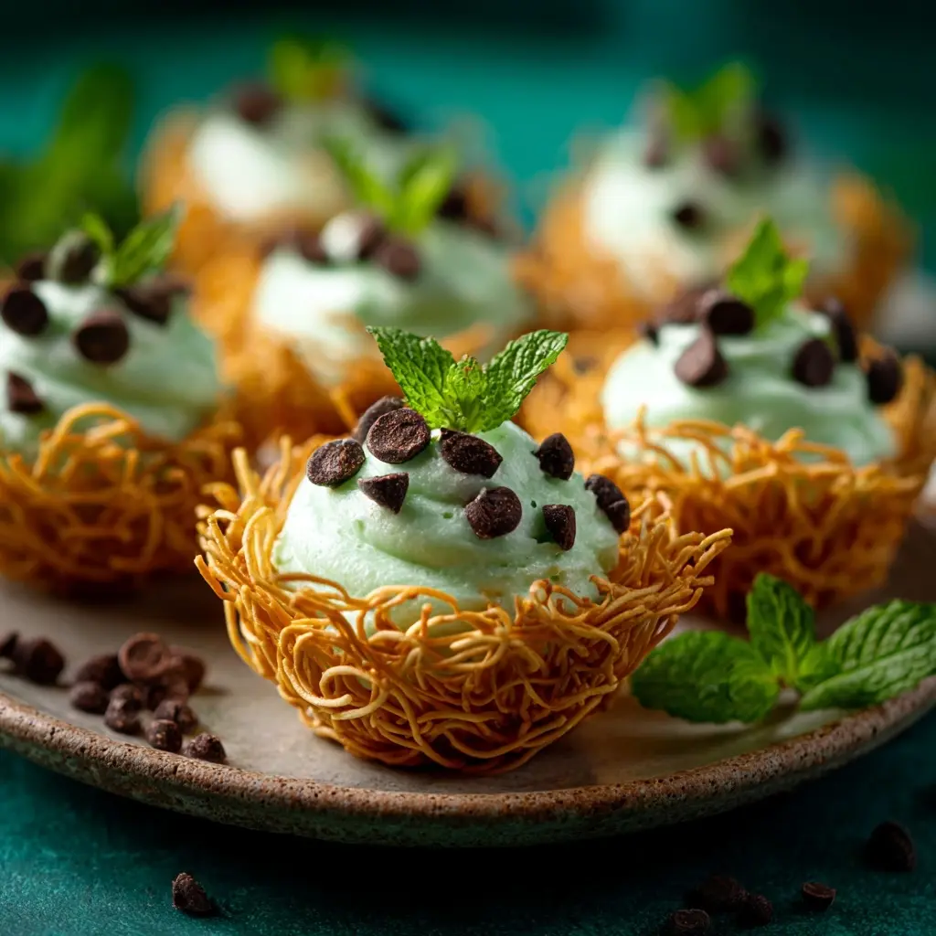 Mint Chocolate Chip Kataifi Cups for Summer - Modern Kataifi Variations | Laravel