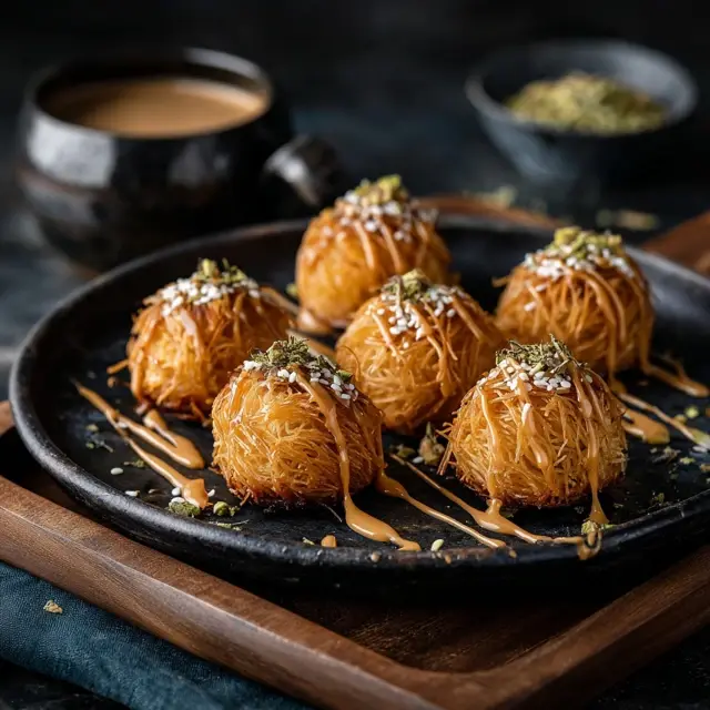 Kataifi Bites with Salted Tahini Caramel - Modern Kataifi Variations | Laravel