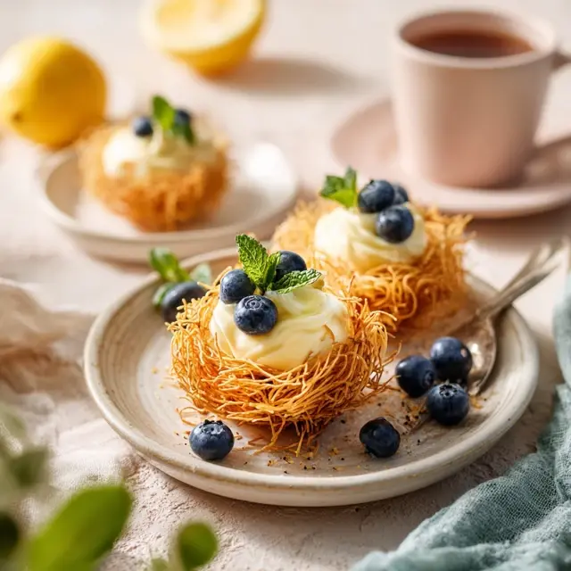 Blueberry Lemon Kataifi Nests for Brunch - Modern Kataifi Variations | Laravel