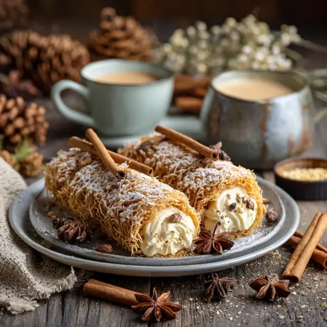 Spiced Chai Latte Kataifi Rolls for Fall - Modern Kataifi Variations | Laravel