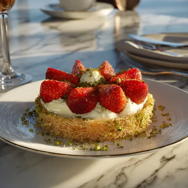 Kataifi Tart with Pistachio Cream and Strawberries - Modern Kataifi Variations | Laravel