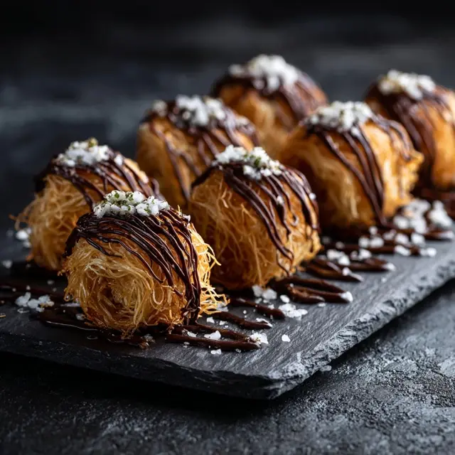 Kataifi Rolls with Dark Chocolate and Sea Salt - Modern Kataifi Variations | Laravel