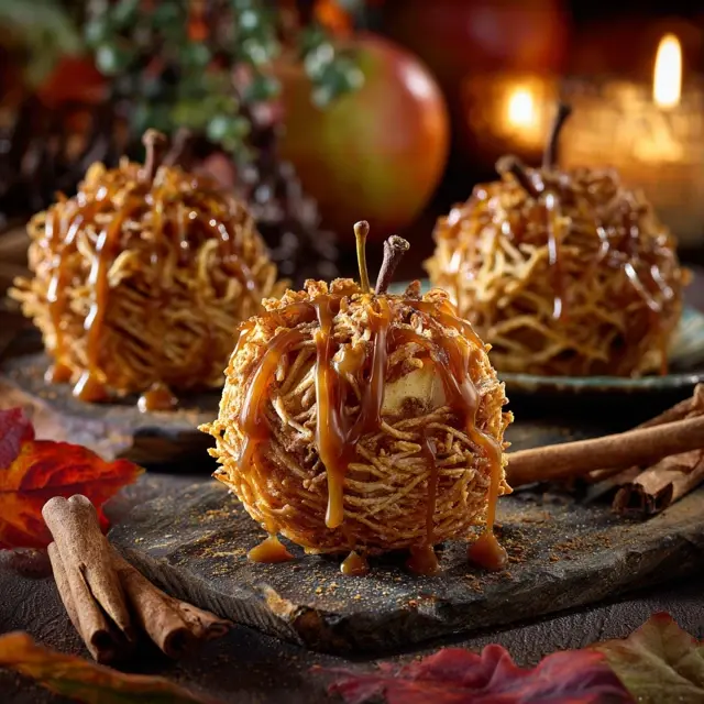 Caramel Apple Kataifi Nests for Autumn - Modern Kataifi Variations | Laravel
