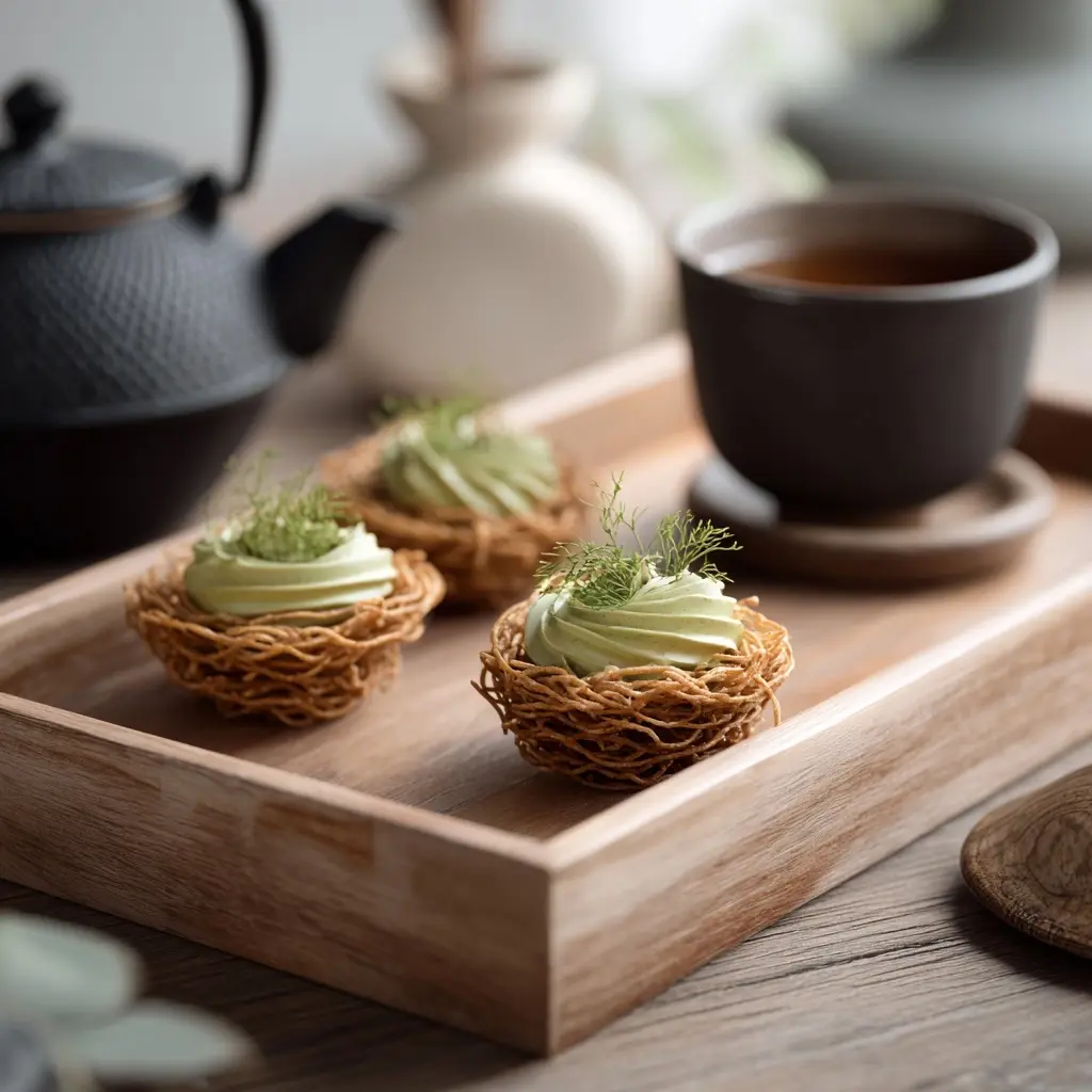 Matcha White Chocolate Kataifi Tartlets - Modern Kataifi Variations | Laravel