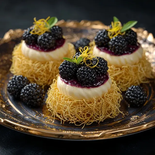Kataifi with Blackberry Cream and Lemon Zest - Modern Kataifi Variations | Laravel